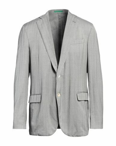 Pal Zileri Man Blazer Grey Wool, Silk Cover