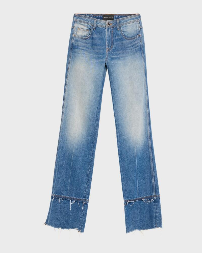 Brandon Maxwell The Wiley Deconstructed Straight-Leg Jeans Cover