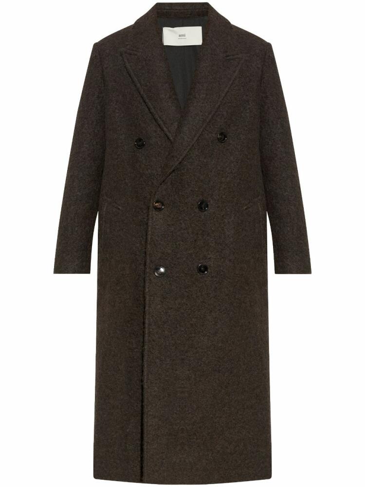 AMI Paris single-breasted coat - Brown Cover