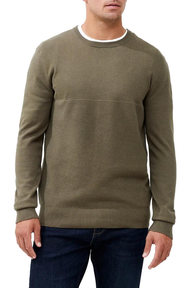 French Connection Engineered Ottoman Crewneck Sweater in Ivy Green Cover