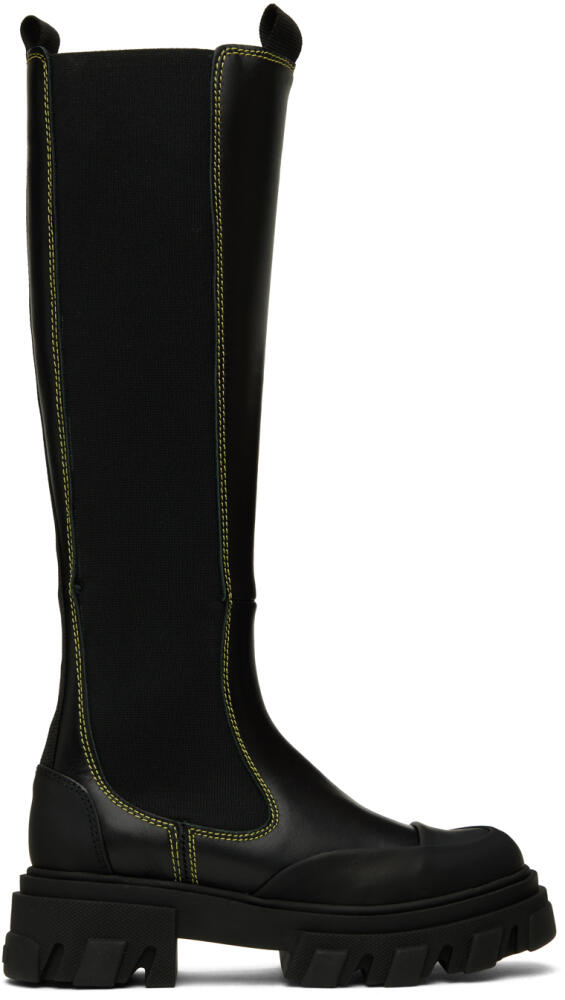 GANNI Black Cleated Chelsea Boots Cover