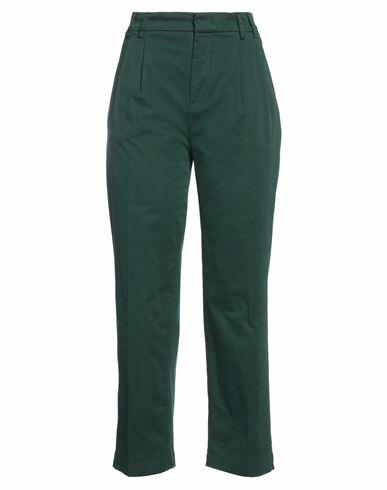 Aspesi Woman Pants Emerald green Cotton, Elastane Cover