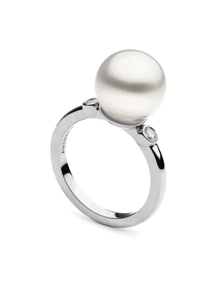 AUTORE MODA 9kt white gold Allegra South Sea Pearl ring - Silver Cover