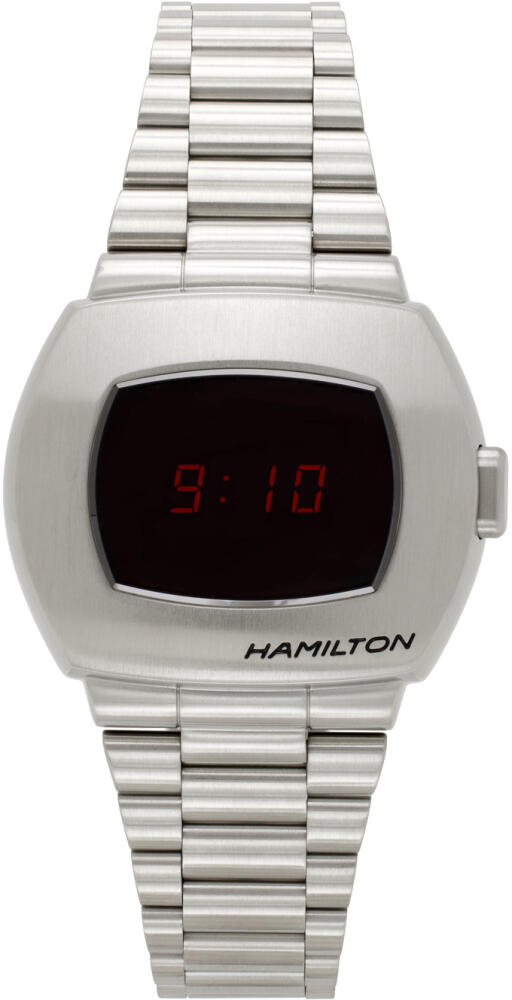 Hamilton Silver PSR Digital Quartz Watch Cover