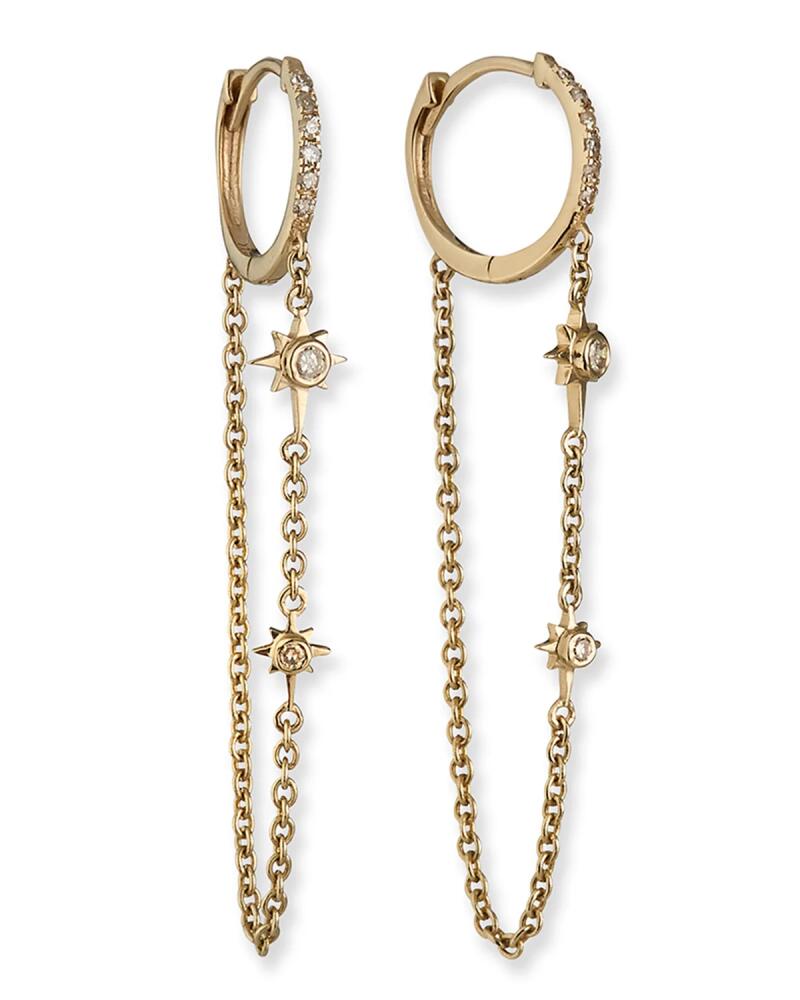 Kastel Jewelry Muse Star 14k Gold Diamond Dangle Earrings Cover