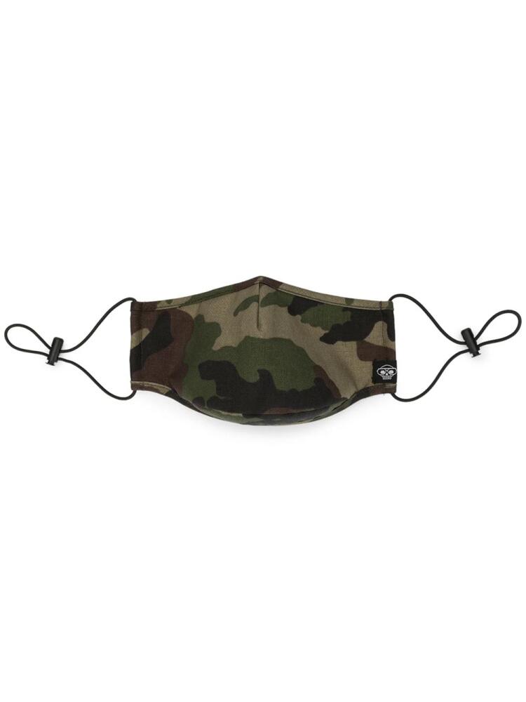 Mostly Heard Rarely Seen camouflage print face mask - Brown Cover