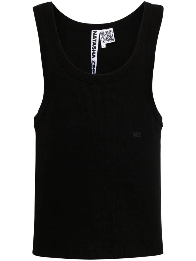 Natasha Zinko logo-print tank top - Black Cover