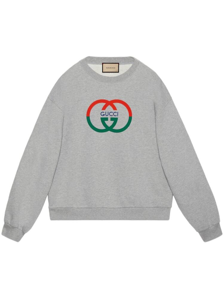 Gucci printed cotton sweatshirt - Grey Cover