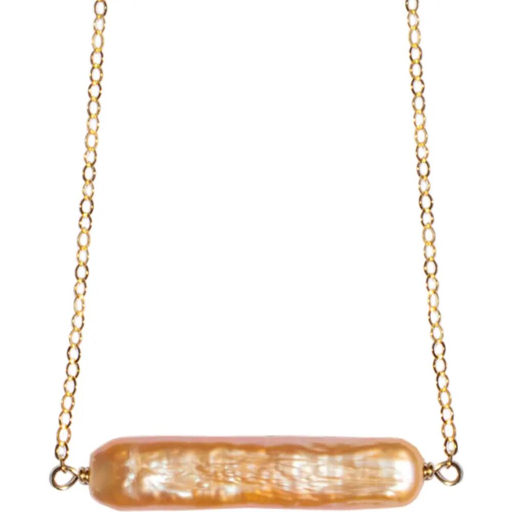 seree Ayla freshwater pearl necklace in Salmon Cover