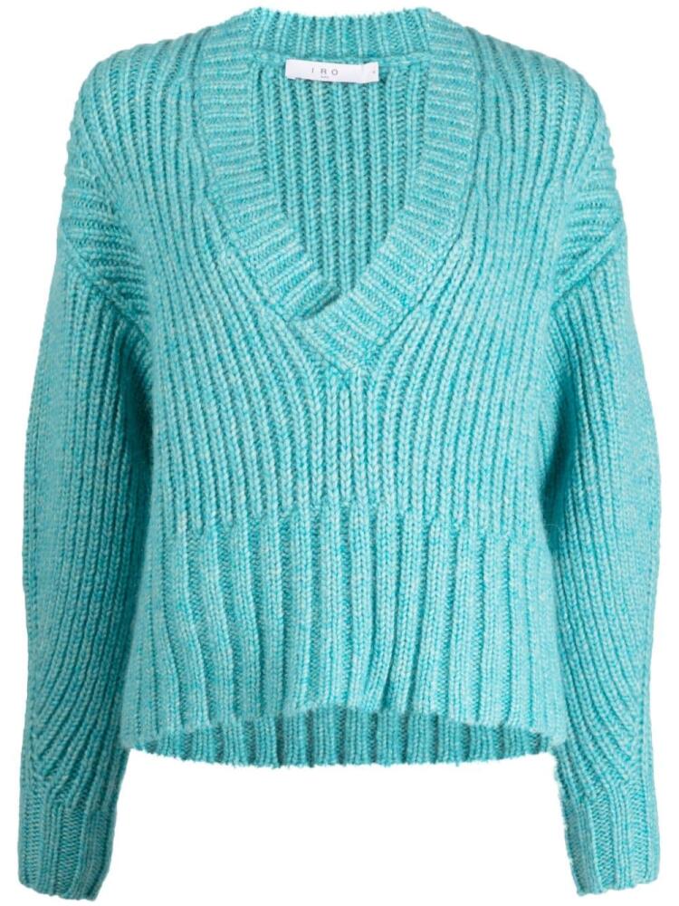 IRO Ewenn chunky-knit cropped jumper - Blue Cover