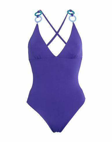 S And S Woman One-piece swimsuit Dark purple Polyamide, Elastane Cover