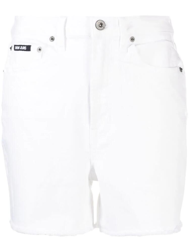 DKNY Kent high-rise jean shorts - White Cover