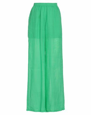 Nude Woman Pants Green Linen Cover