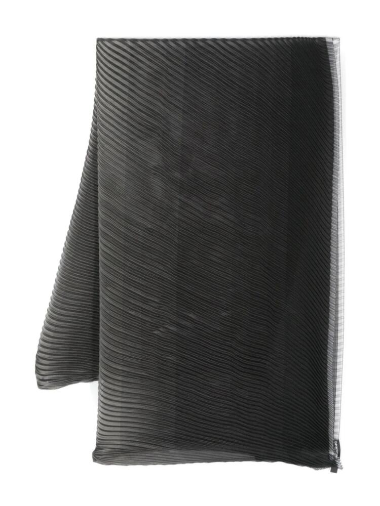 Emporio Armani plissé scarf - Black Cover