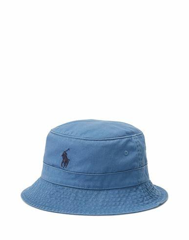 Polo Ralph Lauren Cotton Chino Bucket Hat Man Hat Pastel blue Cotton Cover