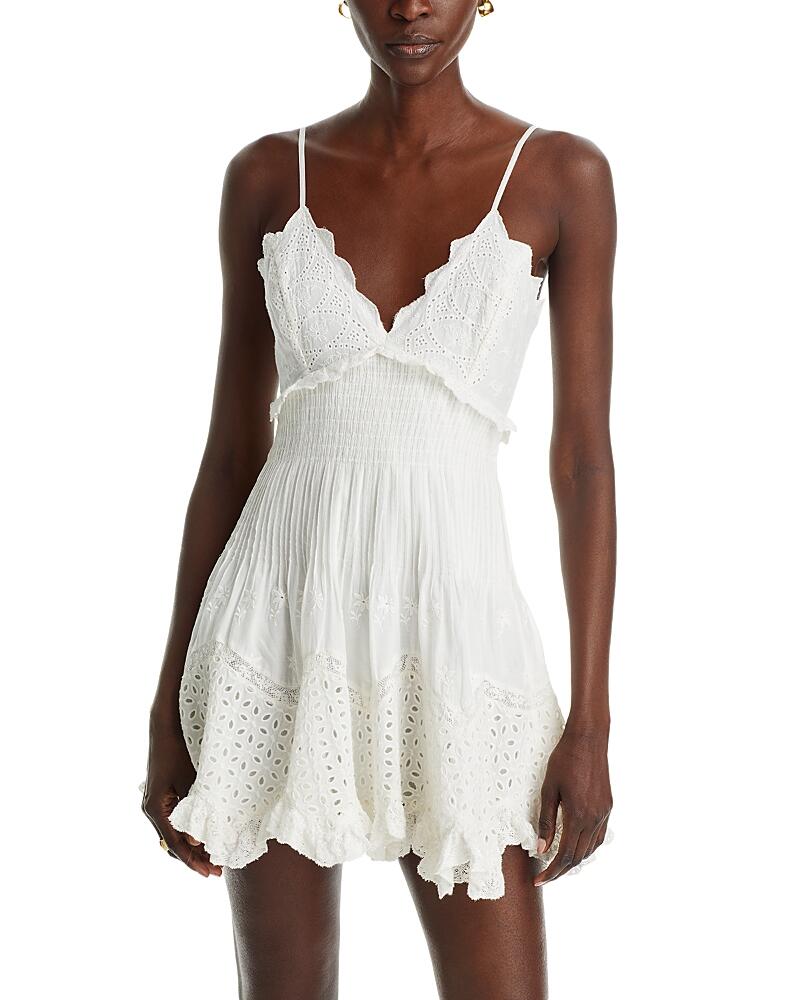 LoveShackFancy Kerielle Eyelet Mini Dress Cover