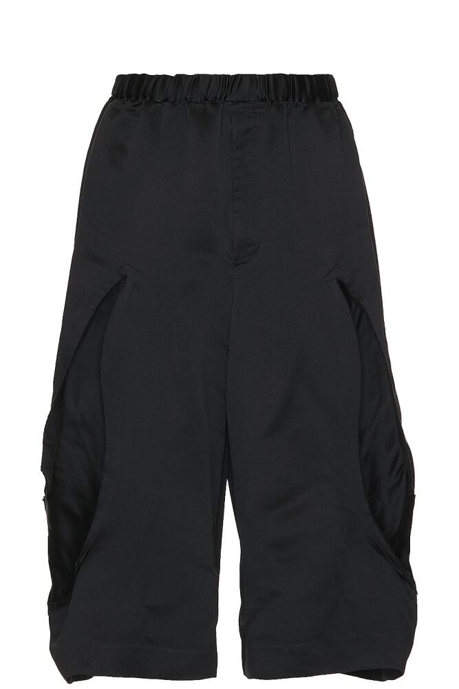 COMME des GARCONS BLACK Heavy Satin Short in Black Cover