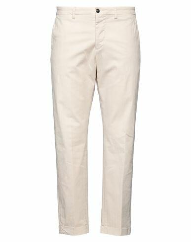 (+) People Man Pants Beige Cotton, Elastane Cover