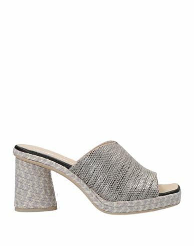 Espadrilles Woman Espadrilles Silver Textile fibers Cover