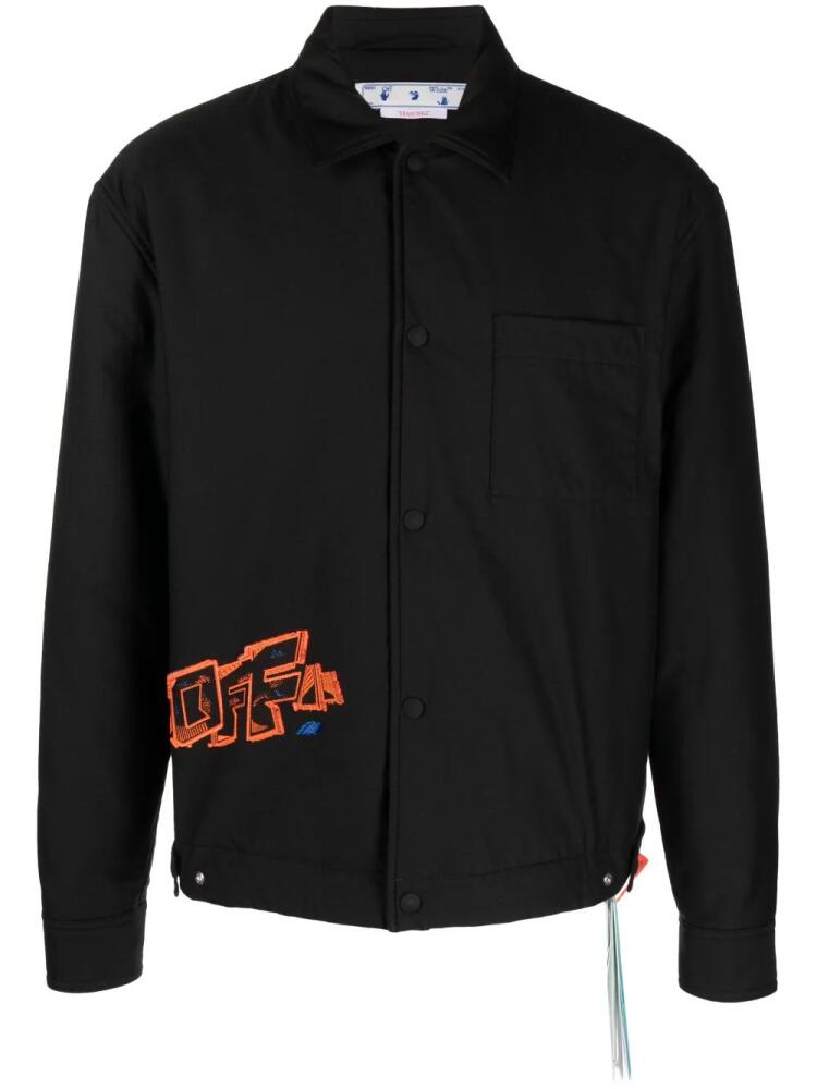 Off-White embroidered logo buttoned jacket - Black Cover