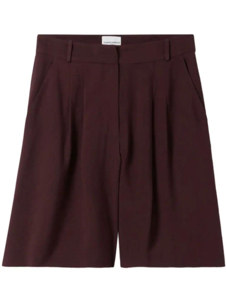 Claudie Pierlot high-waist straight-leg shorts - Brown Cover