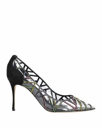 Sergio Rossi Woman Pumps Black PVC - Polyvinyl chloride, Leather Cover