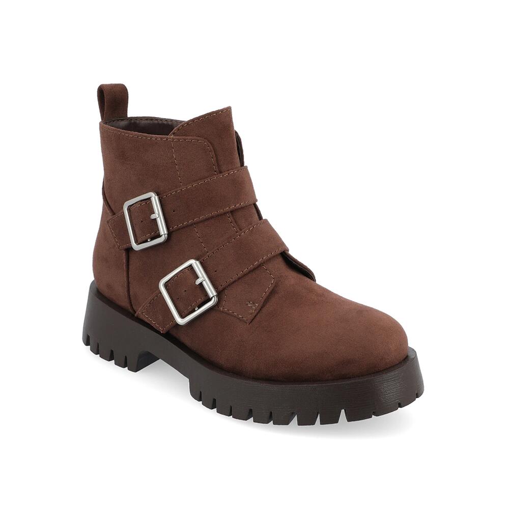 Journee Collection Maebry Combat Boot | Women's | Dark Brown Cover