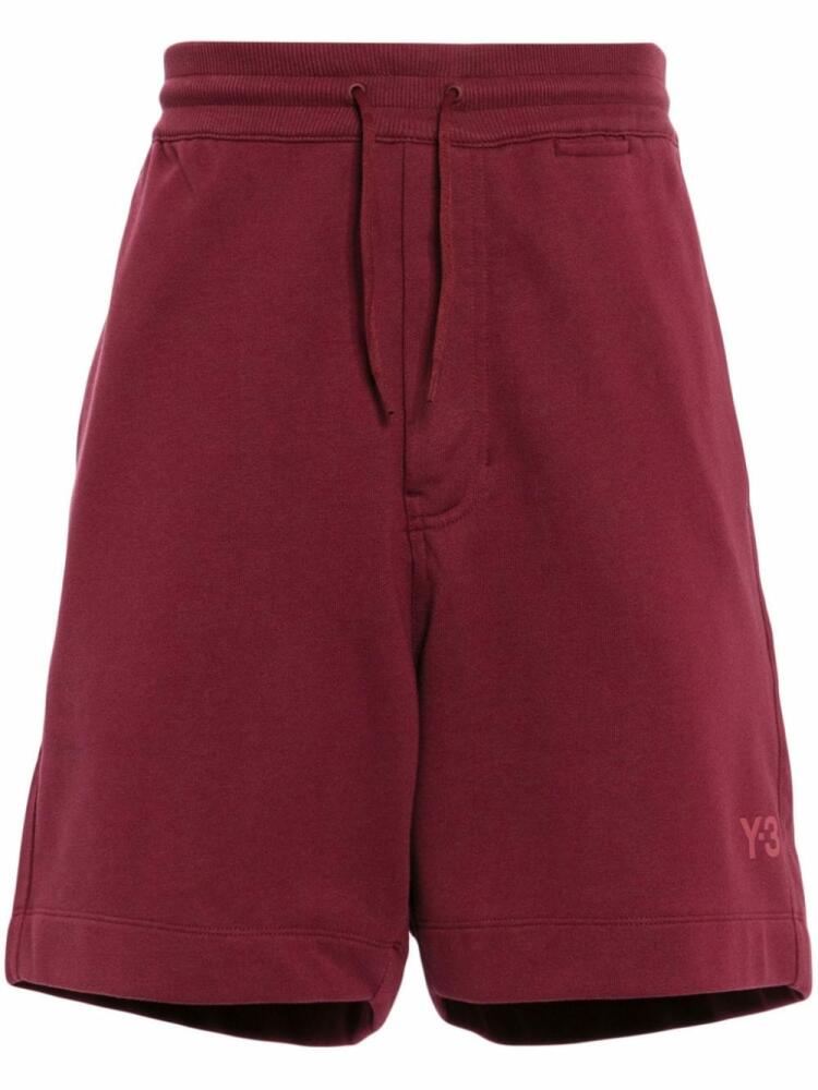 Y-3 logo-print track shorts - Red Cover