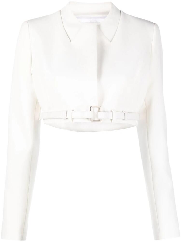 Coperni belted cropped jacket - White Cover