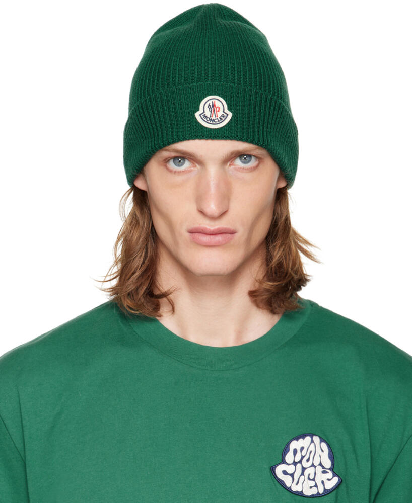 Moncler Green Rolled Brim Beanie Cover