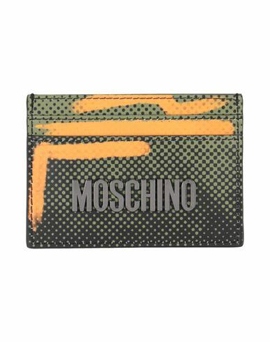 Moschino Man Document holder Dark green Leather Cover