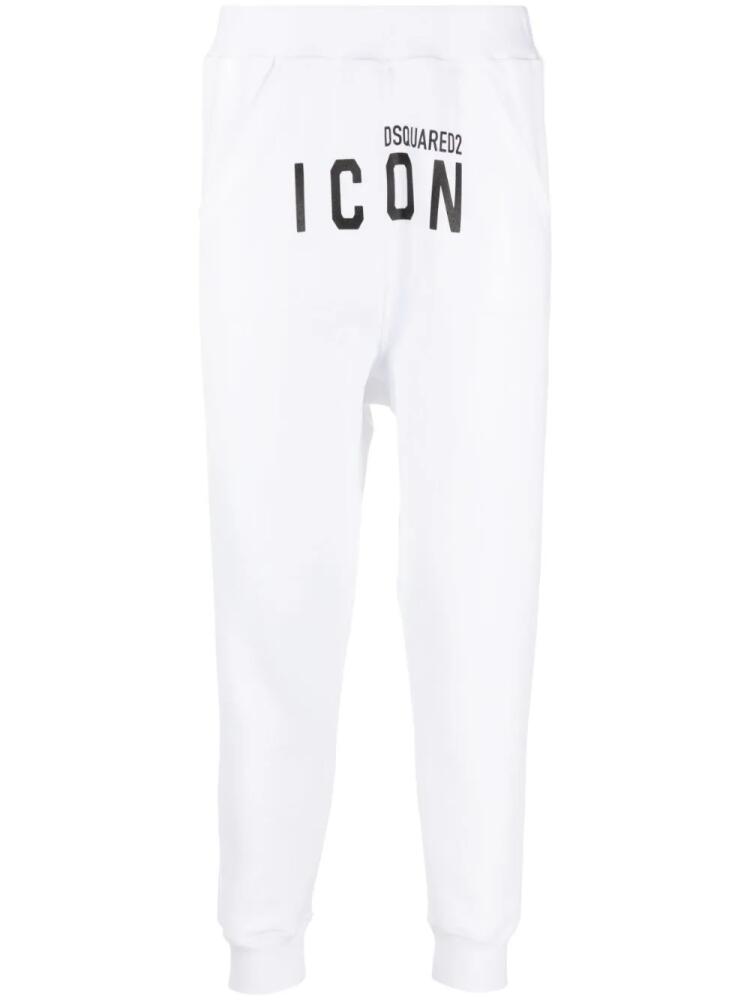 DSQUARED2 logo-print detail track pants - White Cover