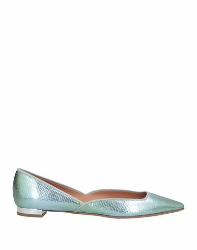 Aquazzura Woman Ballet flats Sky blue Soft Leather, Textile fibers Cover