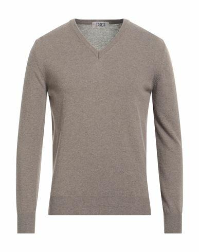 Tsd12 Man Sweater Sand Merino Wool, Viscose, Polyamide, Cashmere Cover