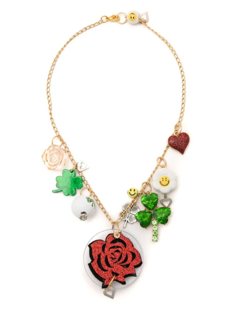 Amir Slama rose-pendant necklace - Gold Cover