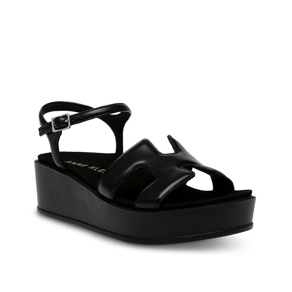 Anne Klein Virginia Wedge Sandal | Women's | Black Cover