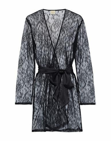 Myla Woman Dressing gown or bathrobe Black Nylon, Silk, Viscose, Elastane Cover