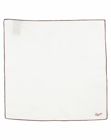 Zegna Man Scarf Off white Cotton, Silk Cover