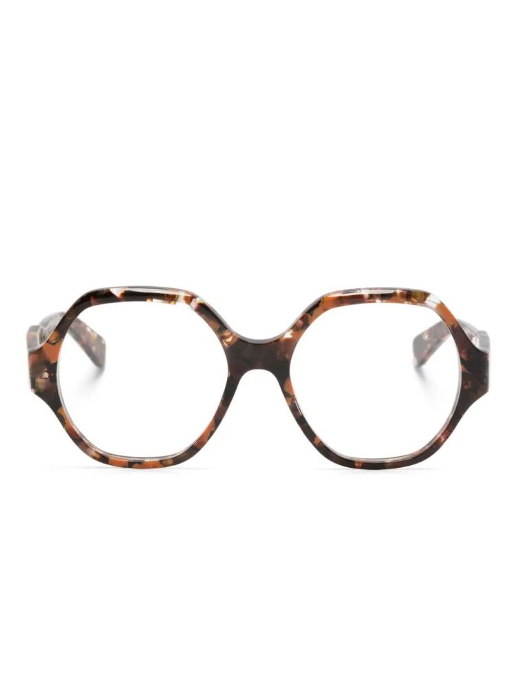 Chloé Eyewear tortoiseshell geometric-frame glasses - Brown Cover