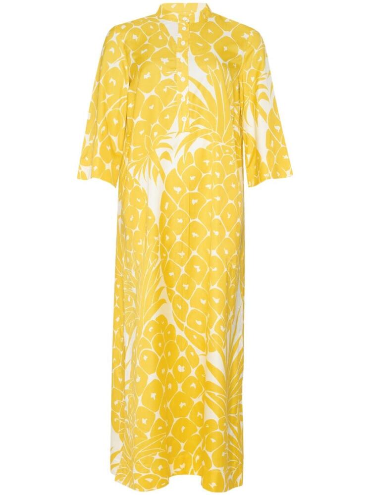 ERES Sucree pineapple-print maxi dress - Yellow Cover