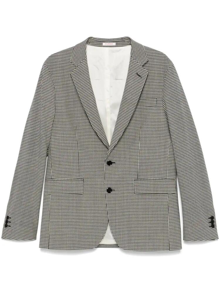 FURSAC houndstooth-pattern blazer - Black Cover