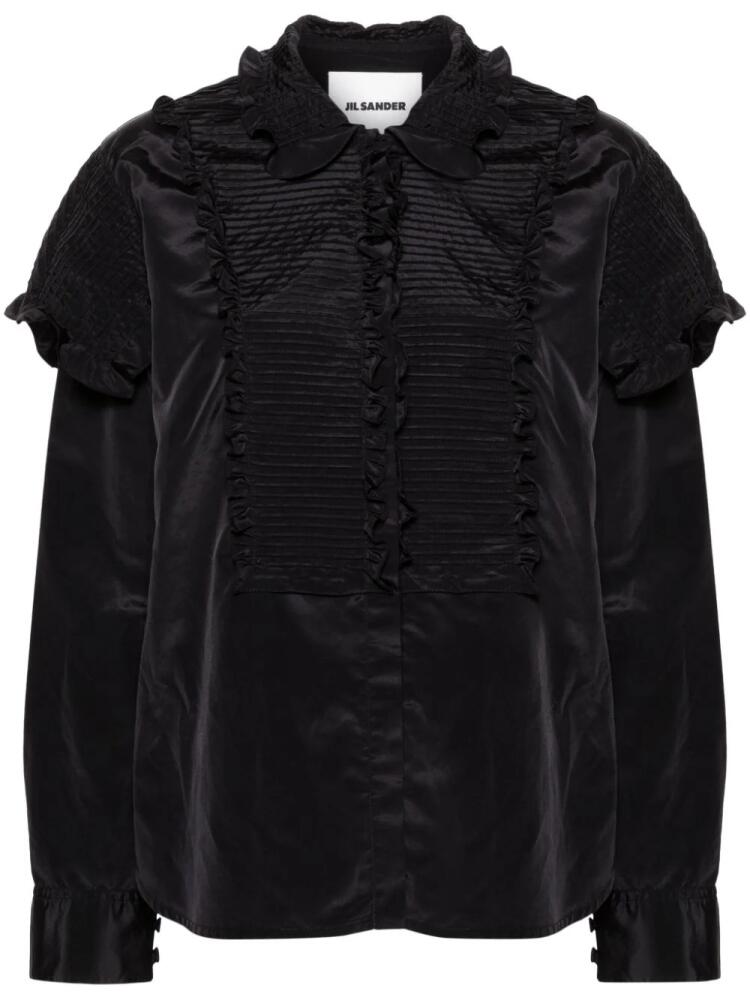 Jil Sander ruffled button-up blouse - Black Cover