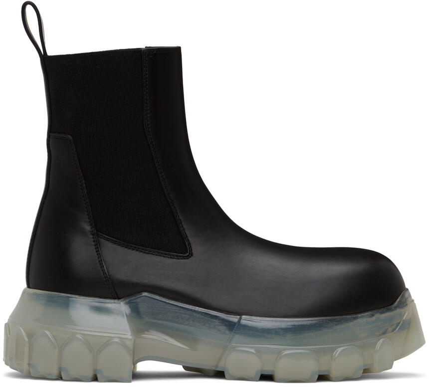 Rick Owens Black Beatle Bozo Tractor Boots Cover