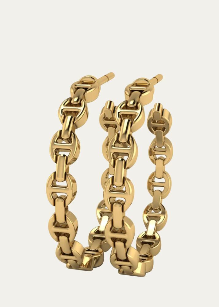 Hoorsenbuhs 18K Yellow Gold Micro Tri-Link Earrings Cover