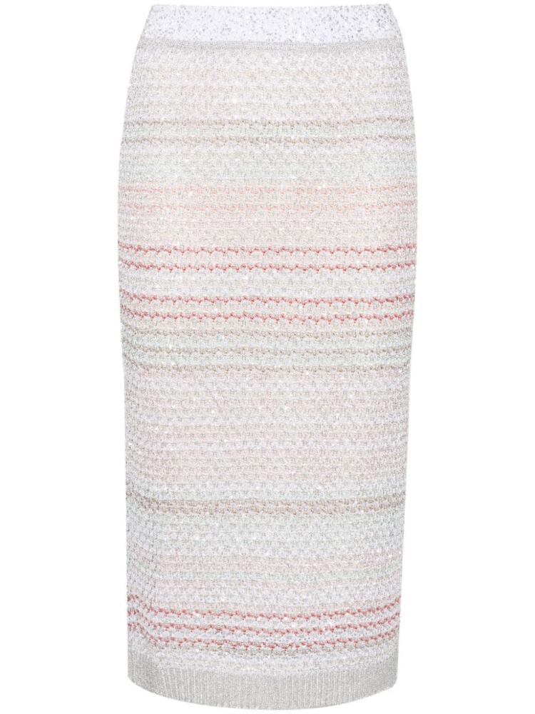 Missoni sequined midi pencil skirt - White Cover