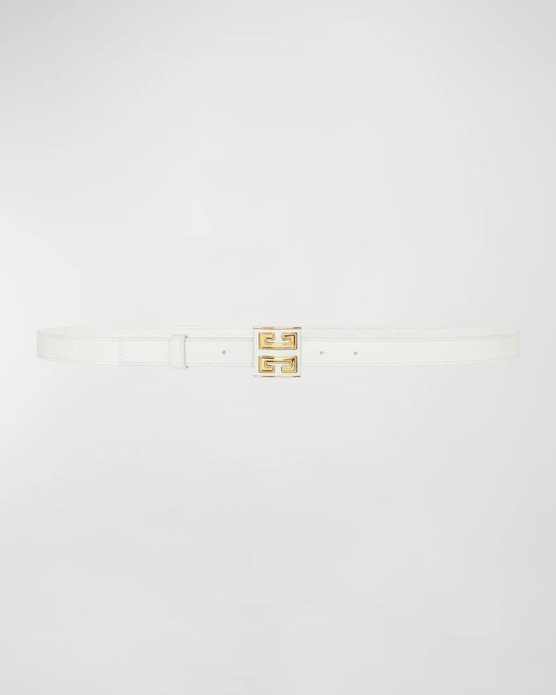 Givenchy 4G Leather & Brass Skinny Belt Cover