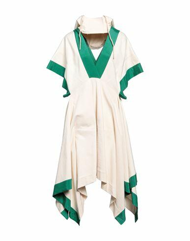 Golden Goose Woman Midi dress Ivory Cotton, Viscose, Linen Cover