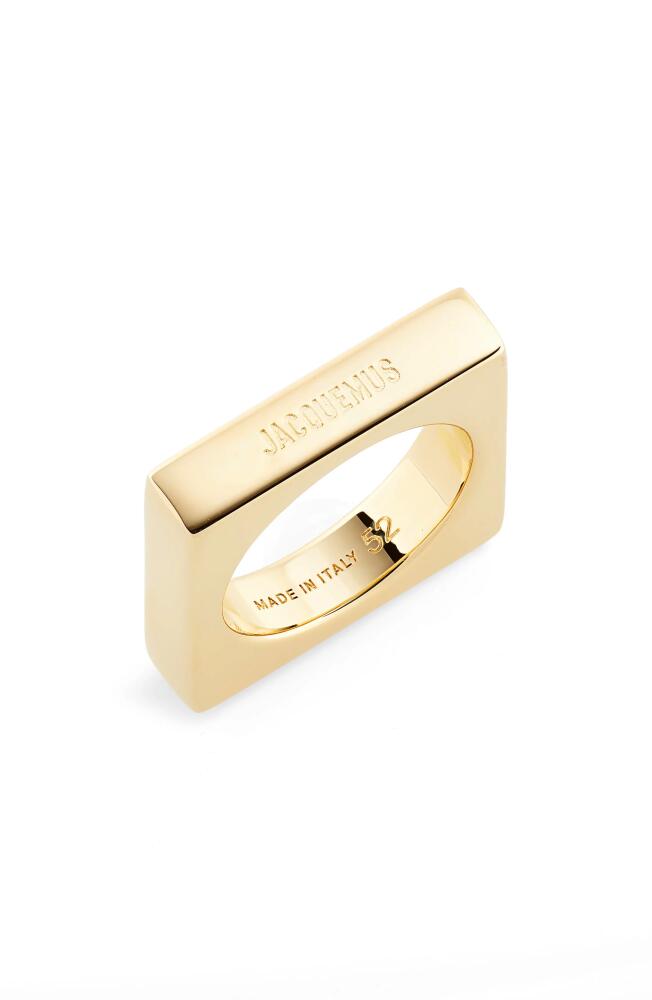 Jacquemus La Bague Carrée Ring in Light Gold 270 Cover