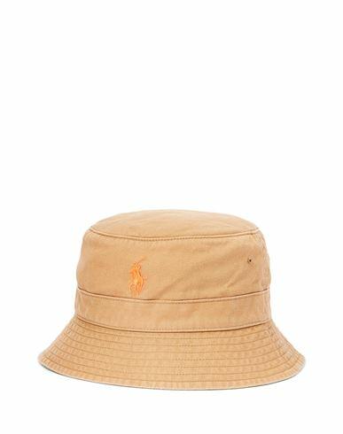 Polo Ralph Lauren Cotton Chino Bucket Hat Man Hat Camel Cotton Cover