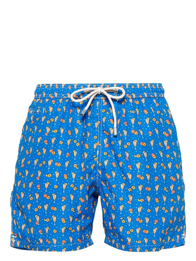 MC2 Saint Barth Bellini Peach-print swim shorts - Blue Cover